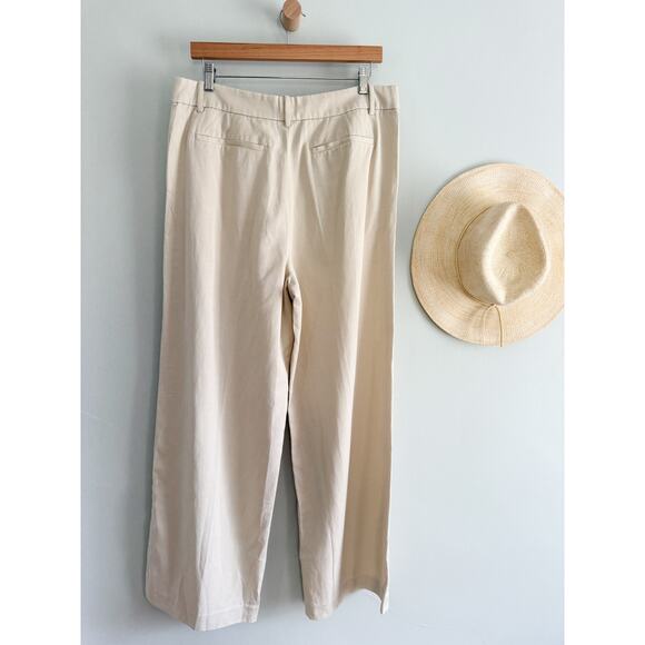 Madewell | NWT Slouchy Straight Pants in Drapey Twill in Muted Stone | Sz 10 - Picture 7 of 8